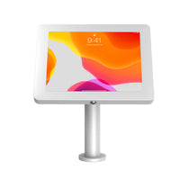 CTA Digital Paragon Curved Neck Boitier pour iPad 10,2" Gen 5 - 7, Air Gen 1 - 3, 9,7", 10,5" et 11" Pro - Blanc-Son boîtier verrouillable robuste aide à protéger votre appareil contre le vol
