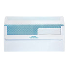 Quality Park - Enveloppes de sécurité n° 10 à fenêtre double Redi-Seal, 4 1/8 x 9 1/2 po, 24 lb, blanc, boîte de 500-Rabat carré avec joint latéral pour faciliter l'insertion de relevés et formulaires
