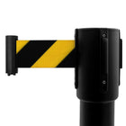 Wamaco Stanchion Post, 16 po Bande Rétractable, Noir/Jaune-Standchion pour le contrôle des foules