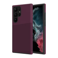 AXS - PROTech Plus etui mince anti-choc avec double couches pour Samsung Galaxy S23 Ultra - Sangria-Resistant aux chutes jusqu'a 10 pieds