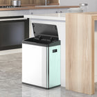 Step N' Sort - Capteur de mouvement poubelle à 2-compartiments et bac de recyclage avec bacs intérieurs amovibles - 60L-À utiliser avec les doublures sur mesure Step N' Sort Sac modèle SAC002