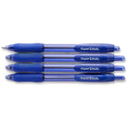 Paper Mate –  Stylo à bille Flexgrip Elite – rétractable – 1,4 mm – bleu – paquet de 4-La poussée par clic empêche les stylos de tacher les sacs à main ou les poches