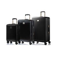 Champs - Ensemble de 3 valises extensibles de la Luxe - Noir-De la collection Luxe