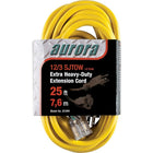 Aurora Tools - Rallonge en vinyle ultrarobuste pour l’extérieur, simple fiche, voyant lumineux, 25 pi-Conçue pour les entrepreneurs et les industries