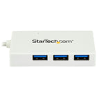 StarTech® Concentrateur USB-C à 4 ports, blanc (HB30C3A1CFBW)-Construction légère sans encombrement pour une portabilité maximale