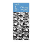 MillBrook Papier de soie avec motif imprimé, Zébré noir et blanc, 5 feuilles par paquet, caisse de 12 (93066)-Papier de soie