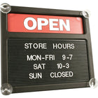 Tabbee – Trousse de pancarte Open/Closed-Il suffit de rabattre l'encart pour indiquer Open/Closed