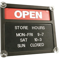 Tabbee – Trousse de pancarte Open/Closed-Il suffit de rabattre l'encart pour indiquer Open/Closed