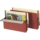 Pendaflex – Pochette de classement de luxe, à onglet au bout renforcé, expansible 5 1/4 po, format légal, fibre rouge-Coupe droite avec onglets pleine taille 