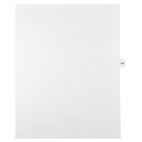 Mark Maker – Onglets séparateurs juridiques blancs, 1/15 onglets, format lettre, sans trous, numéro 127, 25/paquet-Onglets séparateurs blancs, 1/15 onglets
