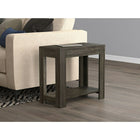 Safdie & Co. 24L Table D’Appoint - Bois Gris Foncé 1 Tiroir 1 Étagère-Cette table d'appoint offre une grande espace de surface pour les boissons, les collations ou un mini ordinateur portable.