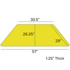 Flash Furniture – Table d’activités trapézoïdale de 30 x 60 (po), surface thermofusionnée, pattes préscolaires réglables, jaune-Dimensions : 16 1/8 à 25 1/8 haut. x 26 1/4 larg. x 57 1/2 prof. (po)