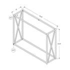 Monarch Specialties - 3446 Table D'Appoint - 42 po L/ Metal Or Avec Verre Trempe-Table d'appoint multifonction, utile pour étaler objets décoratifs, photos, livres, ou pour poser boissons et apéritifs