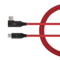 JCPal – Câble tressé FlexLink de recharge/synchronisation USB-C à USB-C, 2 m, rouge/noir -Passage d'alimentation jusqu'à 100 watts