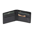 Roots - Portefeuille mince à deux volets pour hommes avec poche zippée - Noir-1 poche à fente