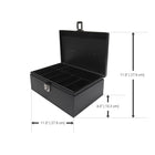 Royal Sovereign - Coffret a argent - fermeture a loquet-Plateau amovible avec 1 compartiment à billets et 6 compartiments à pièces et rangement supplémentaire sous le bac à espèces