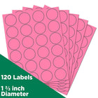 JAM Paper Sceaux autocollants ronds, 1 1/2 po, rose éclatant, 360/paquet-Rose