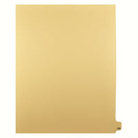 Markmaker - Intercalaires imprimes Legal, Chamois, 1/25th coupe, format lettre, sans trous, 25 tabs/PQT, 5 PQT/Boite, Numero 125-Intercalaires imprimes Legal