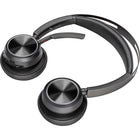 HP - Casque Poly Voyager Focus 2 USB-A avec support de chargement-Bluetooth version 5.1 avec portée mobile étendue jusqu'à 164 pieds/50 mètres, ou utilisation via une connexion USB à votre ordinateur