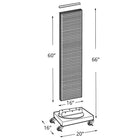 Azar Displays – Présentoir de sol à panneaux perforés sur 2 côtés, base à roulettes de 16 po, 16 x 60 po, noir uni (700253-BLK)-Livré à plat et facile à assembler