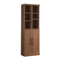 Sauder - 435133 La Collection HomePlus Meuble de rangement - Finition Sienna Oak-Son design configurable permet de positionner les portes en haut, en bas, à gauche ou à droite.