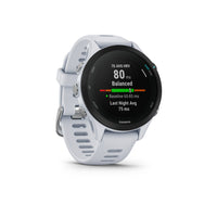 Garmin - Montre GPS de course à pied Triathlon et Multisports avec musique Forerunner 255S de - Whitestone-Avec son design elegant et son poids de 1,4 oz, vous oublierez presque que vous portez la Forerunner 255S Music, même lorsque vous dormez.