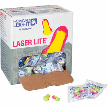 Bouchons D'oreille Honeywell Laser Lite SNR 35 DB – Lot De 100 Paires, Haute Visibilité