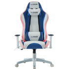 Brassex - Chaise de Jeu Baron - Blanc/Bleu-Chaise de Jeu réglable