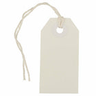 Jam Paper - Étiquettes Cadeaux avec Cordon - Mini - 2 3/4 po x 1 3/8 po - Blanc - 1000 Pack-Couleur : étiquettes blanches.
