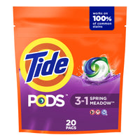 Tide Pods Détergent à Lessive - Parfum Spring Meadow - 20 Capsules-Capsules de détergent à lessive liquide