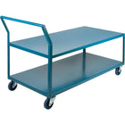 Kleton – Chariots surbaissés robustes, Capacité de charge : 1200 lb, Hauteur globale : 40 po, Profondeur globale : 60 po-No Nombre de tablettes : 2