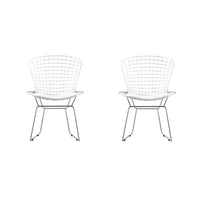 Nicer Furniture - chaise de salle à manger - blanc - Paquet de 2-Chaise de salle à manger