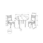 Monarch Specialties - 1003 Ens Salle A Manger 3 pièces - Dessus Taupe/Metal Noir-Assemblage requis: des instructions illustrées et tout le matériel sont fournis pour plus de commodité (des outils supplémentaires peuvent être nécessaires)