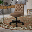 Bush Business Furniture Arden Lane Mid Back Tufted Chaise De Bureau, Selle (CH2301SDL-03)-Chaise pivotante à 360 degrés avec 5 roulettes à deux roues offrant une gamme complète de mouvements