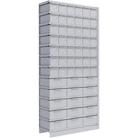 Metalware – Étagère enclenchable RK987, 13 tablettes, 36 x 18 x 76 (po), gris pâle-Système de tablettes ajustables offrant un espace de rangement solide, mais économique qui convient à vos besoins