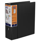 Davis Group − Reliure de luxe QuickFit de 4 pouces − 3 anneaux en D − format lettre − noir-Reliure de qualité commerciale, noire, peut contenir 650 feuilles de papier, pour papier de format 8,5 po x 11 po