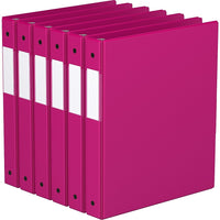 Davis Group Super économie, Reliure à anneaux ronds 1 po, paquet de 6 – Rose-3 Reliure À Anneaux