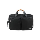 PKG - Sac à dos/sac de messager convertible Trenton avec tissu recyclé - Noir/Tan-Noir avec des accents beiges, polyester recyclé