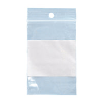 SPC - Sacs poly refermable avec trou de suspension - 2 Mil - 2po x 3po- Bande Blanche - 1000 Paquet-Sac refermable