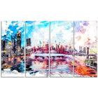Designart – Grand tableau sur toile américain à motif en couleur de la ville de New York (PT2811-271) -Imprimé