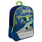 Bioworld Ensemble de sac à dos 5 pièces - 16 po - Star Wars The Mandalorian Grogu-Design: ce sac à dos inspiré du film Batman Dark Knight comprend un porte-clés en caoutchouc moulé symbolisant l'emblème emblématique de Batman !