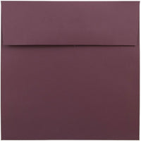 JAM Paper Enveloppes carrées format invitation avec fermeture gommée, 8 1/2 x 8 1/2 po, bourgogne, 100/paquet-Bourgogne