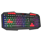 Marvo Wired LED Rainbow Backlight Membrane 112-Key Multimedia Gaming Keyboard-Boutons multimédia et touches de jeu RED