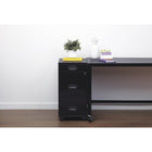 Space Solutions - Classeur mobile à 3 tiroirs, 18 po, noir-Dimensions (po) : 29,52 haut. x 14,25 lar. x 18 prof.