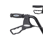 Drive Medical - Rollator bariatrique robuste avec siège rembourré, bleu-Roulettes de 8 pouces dotées de pneus légèrement adhérents parfaits pour un usage à l’intérieur et en plein air