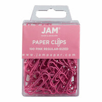 JAM PAPER - Colore norme 1" Trombones, Rose, 2 Paquets de 100-Couleur rose
