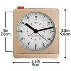 Marathon – Réveille-matin de table analogique avec veilleuse automatique, or-4 aiguilles : heures, minutes, secondes et alarme
