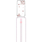 LAUT Cristal POP Necklace pour iPhone 12 mini - Sakura-Longueur maximale de la corde 160 cm, panneau arrière en polycarbonate anti-rayures, cadre en TPU résistant aux chocs, verrouillage réglable Matal et corde solide en nylon-polyester