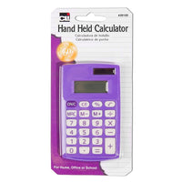 Lot de 6 calculatrices principales à affichage à 8 chiffres Charles Leonard-Taille N de 1,5 volt