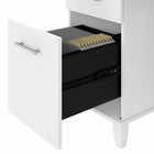 Bush Furniture - Bureau 72 po avec tiroirs Somerset - Blanc-Testé conforme aux normes ANSI/SOHO en matière de sécurité et de performance